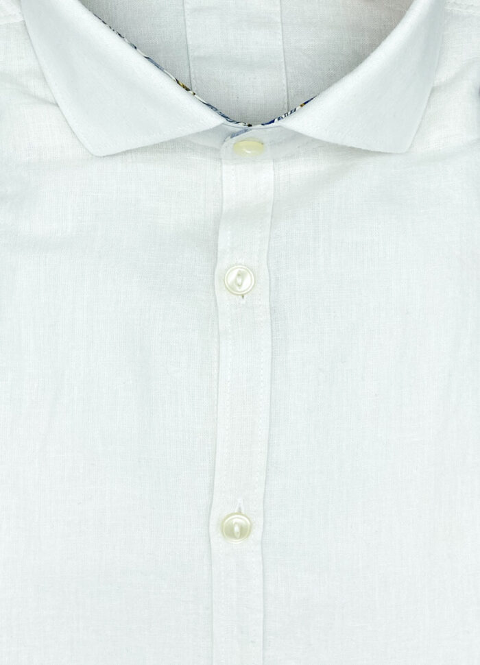 Camicia lino uomo bianca camicie di lino Davis