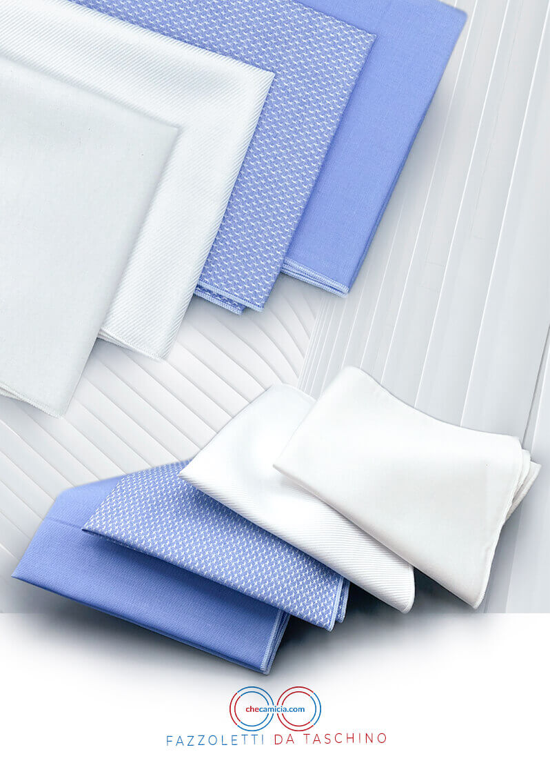 Fazzoletto da taschino in tessuto camicia 100% cotone